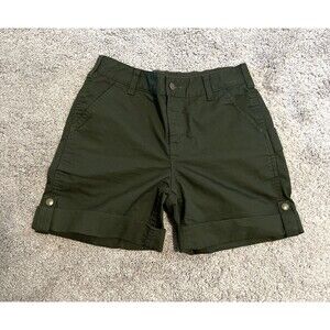 Carhartt Shorts Womens 4 Green Ripstop Original Fit Smithville Roll Up 103040